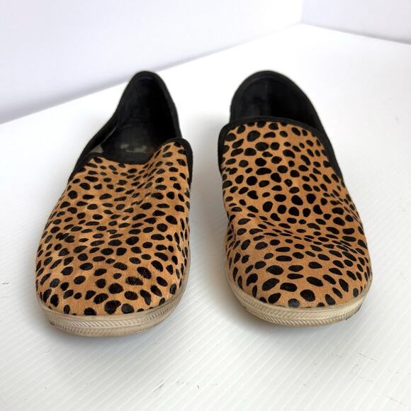 Gianni Bini Leopard Flats Slip On Faux Fur Leather Women Size 9.5 Animal Print - Picture 2 of 9